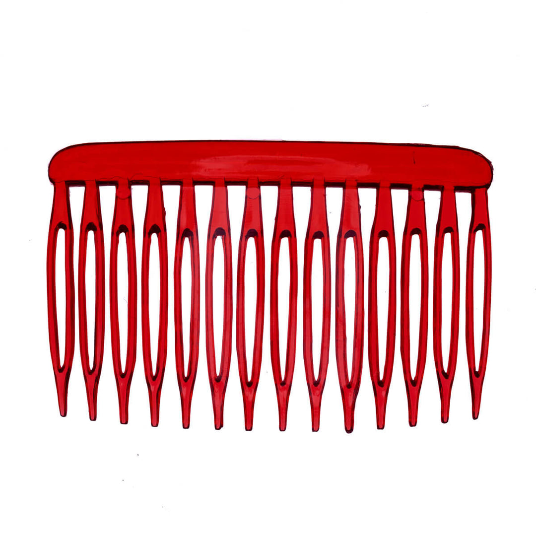 Plastic side comb 2pcs flat (7cm x 4,5cm)