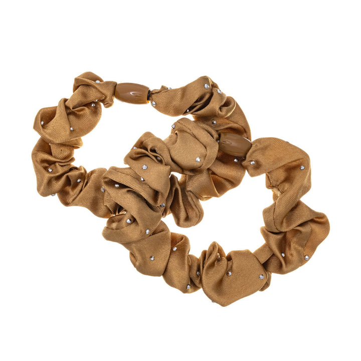 Glittrig hårbåge satin scrunchie ø6cm 2st