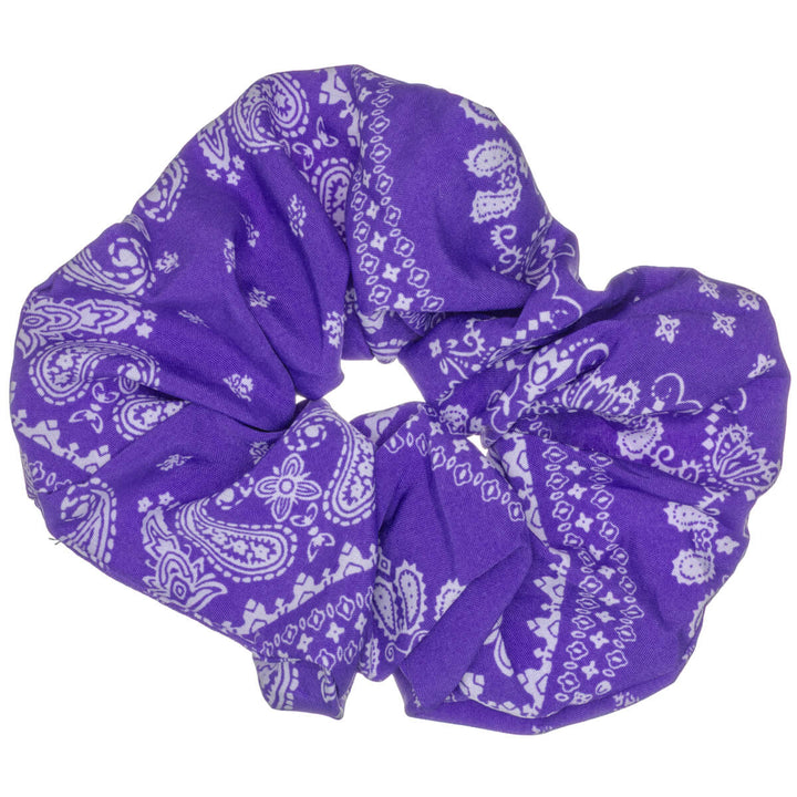 Paisley-scrunchie – stor och fluffig, 14 cm