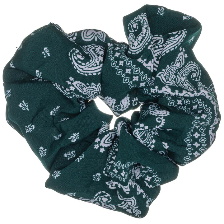 Paisley-scrunchie – stor och fluffig, 14 cm