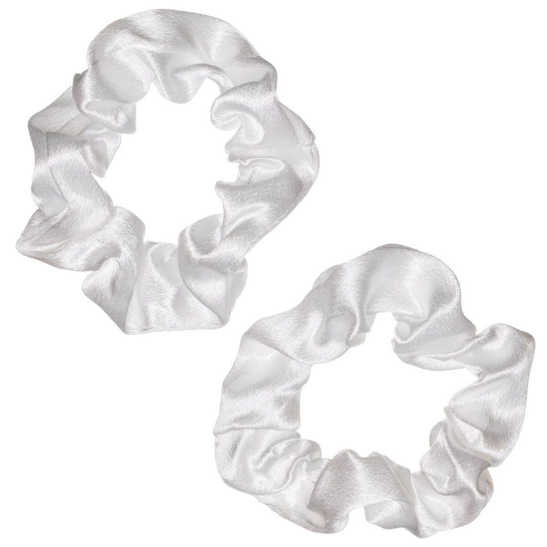 Liten hårsnodd i satin, diameter 7,5 cm, 2 st