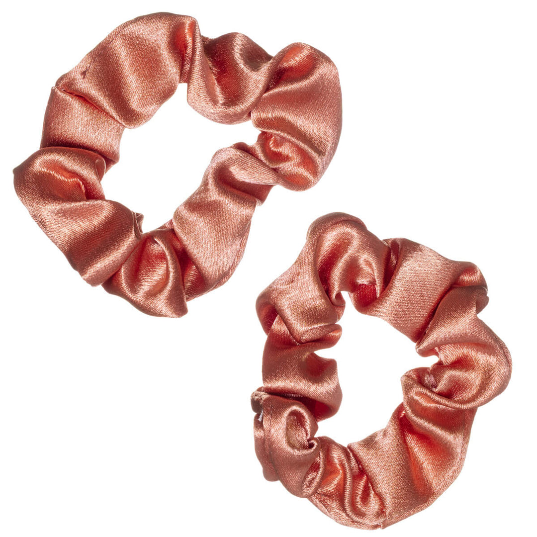 Liten hårsnodd i satin, diameter 7,5 cm, 2 st