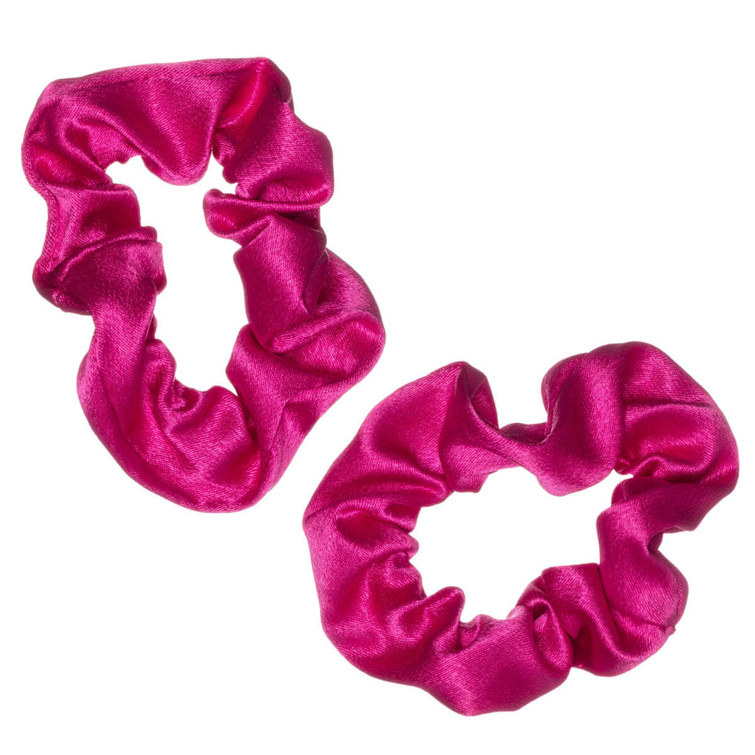 Liten hårsnodd i satin, diameter 7,5 cm, 2 st