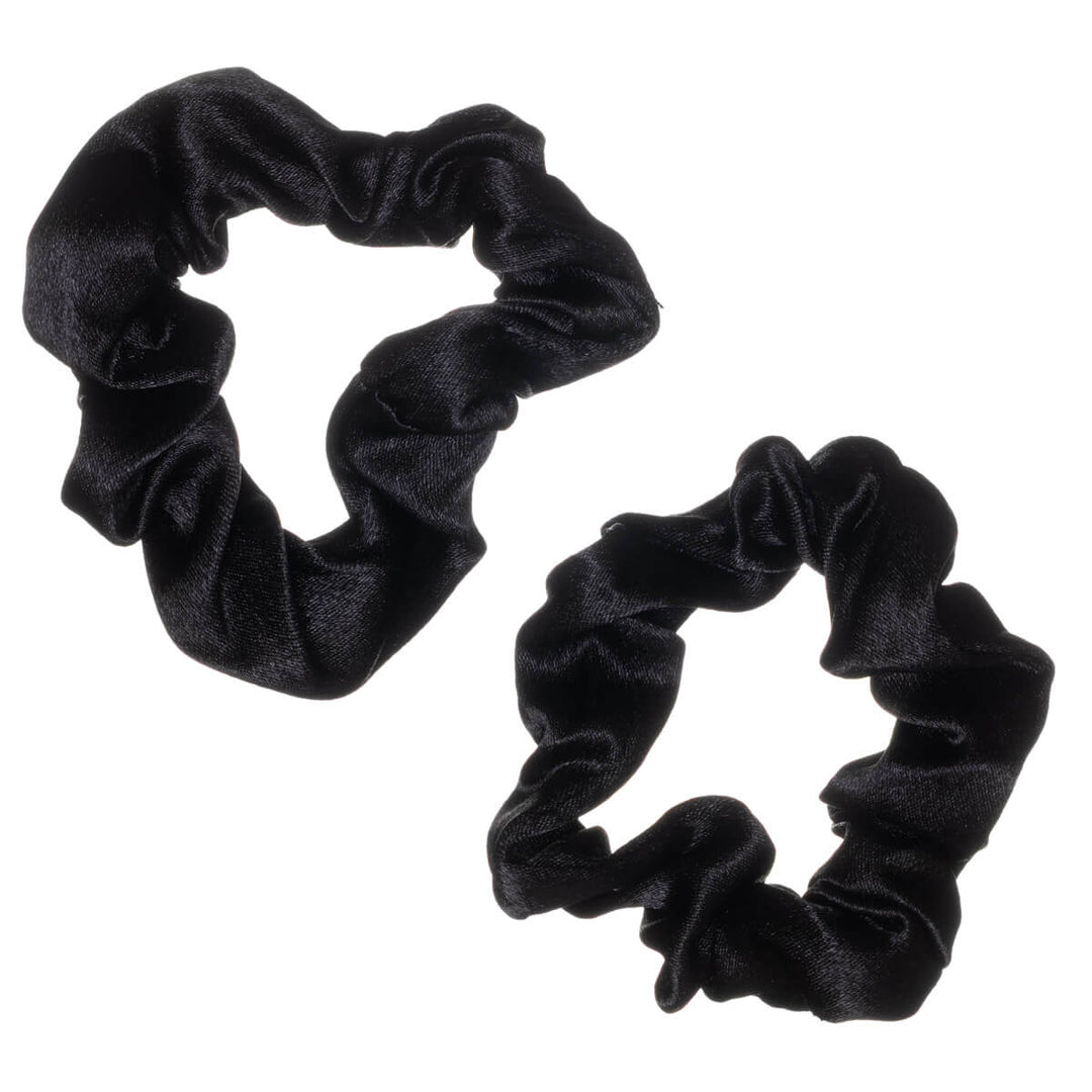 Liten hårsnodd i satin, diameter 7,5 cm, 2 st