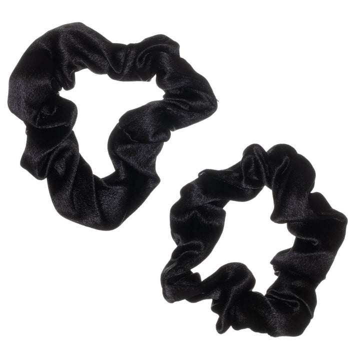 Liten hårsnodd i satin, diameter 7,5 cm, 2 st