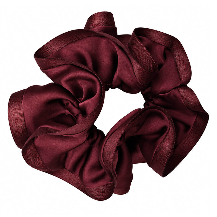 Two-piece satin scrunchie hair donut – large &amp; soft, 13 cm