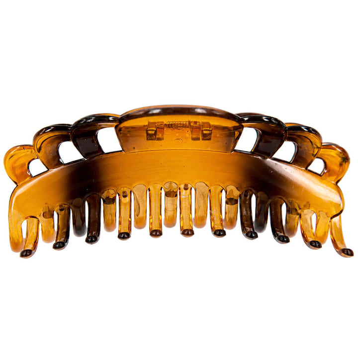 Curved lämnade hajtanden på hårklämma 13 cm
