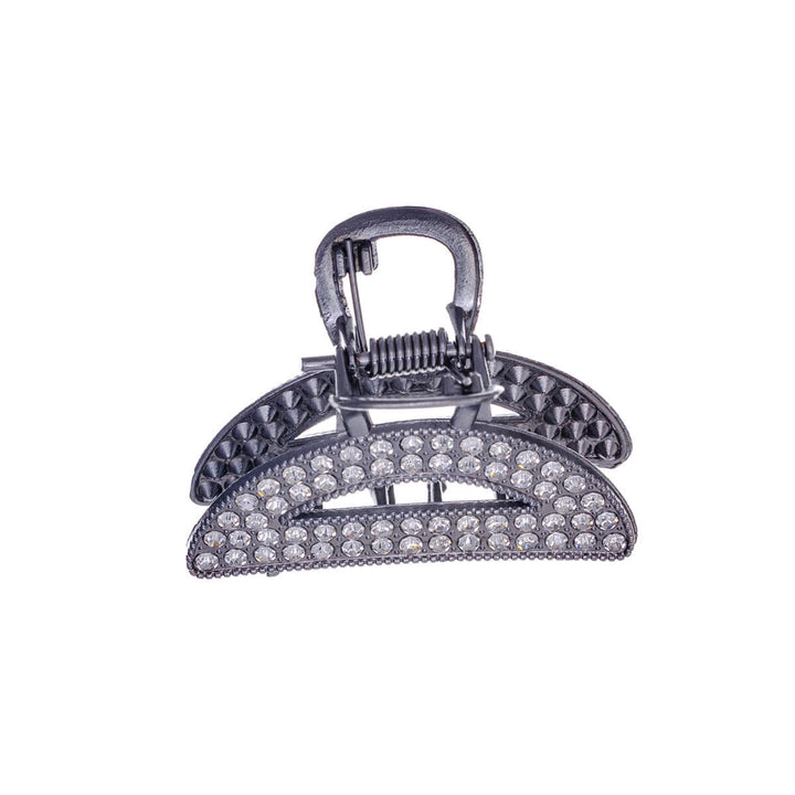 Böjd hajtand dekorerad med glänsande stenar, 4,2 cm
