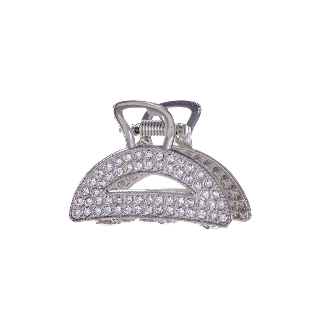 Böjd hajtand dekorerad med glänsande stenar, 4,2 cm