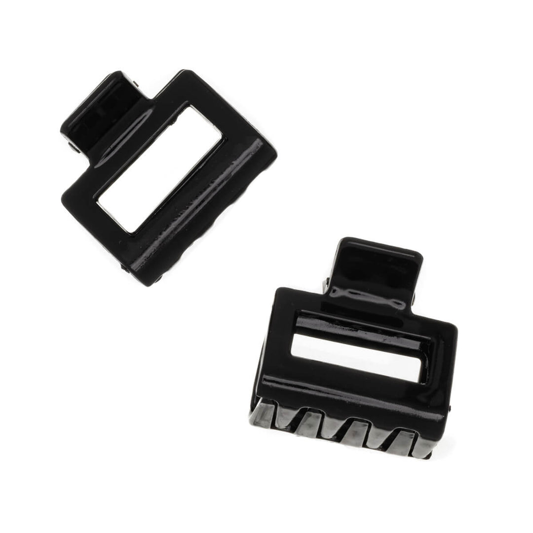 Rectangular small shark tooth hair clips 3,4cm 2pcs