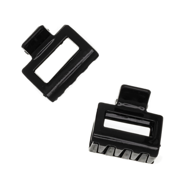 Rectangular small shark tooth hair clips 3,4cm 2pcs