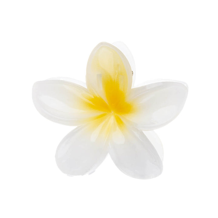 Plumeria flower shark tooth hair clip 8cm