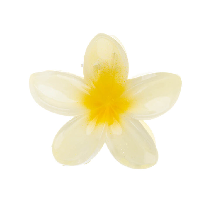 Blomma hajtand plumeria hårspänne 8cm