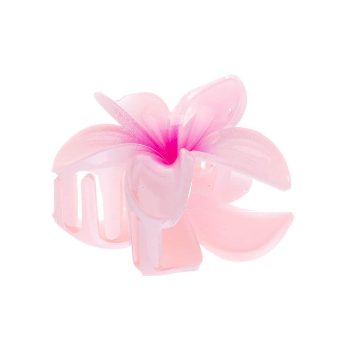 Plumeria flower shark tooth hair clip 8cm