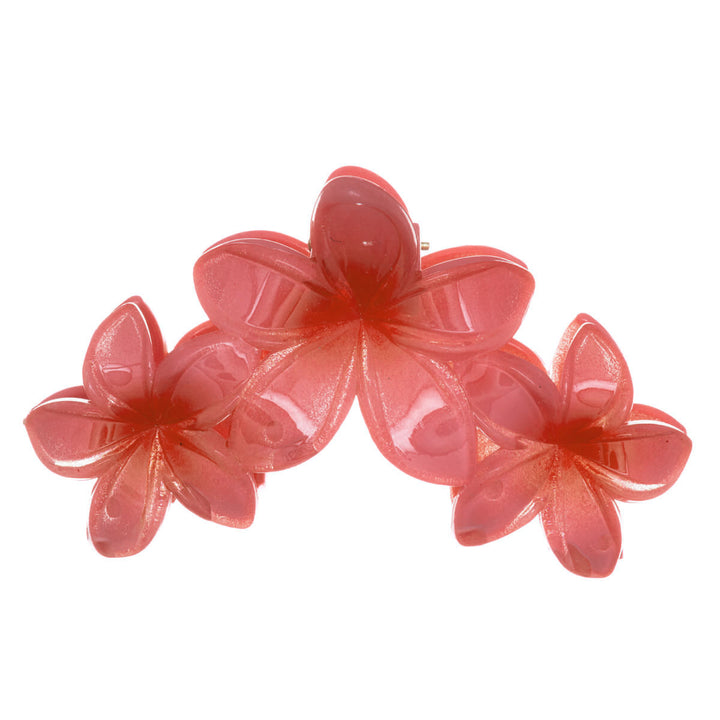Tre blommor hajtand hårspänne 11cm