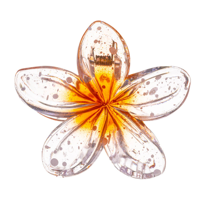 Plumeria shark tooth flower hair clip 8cm