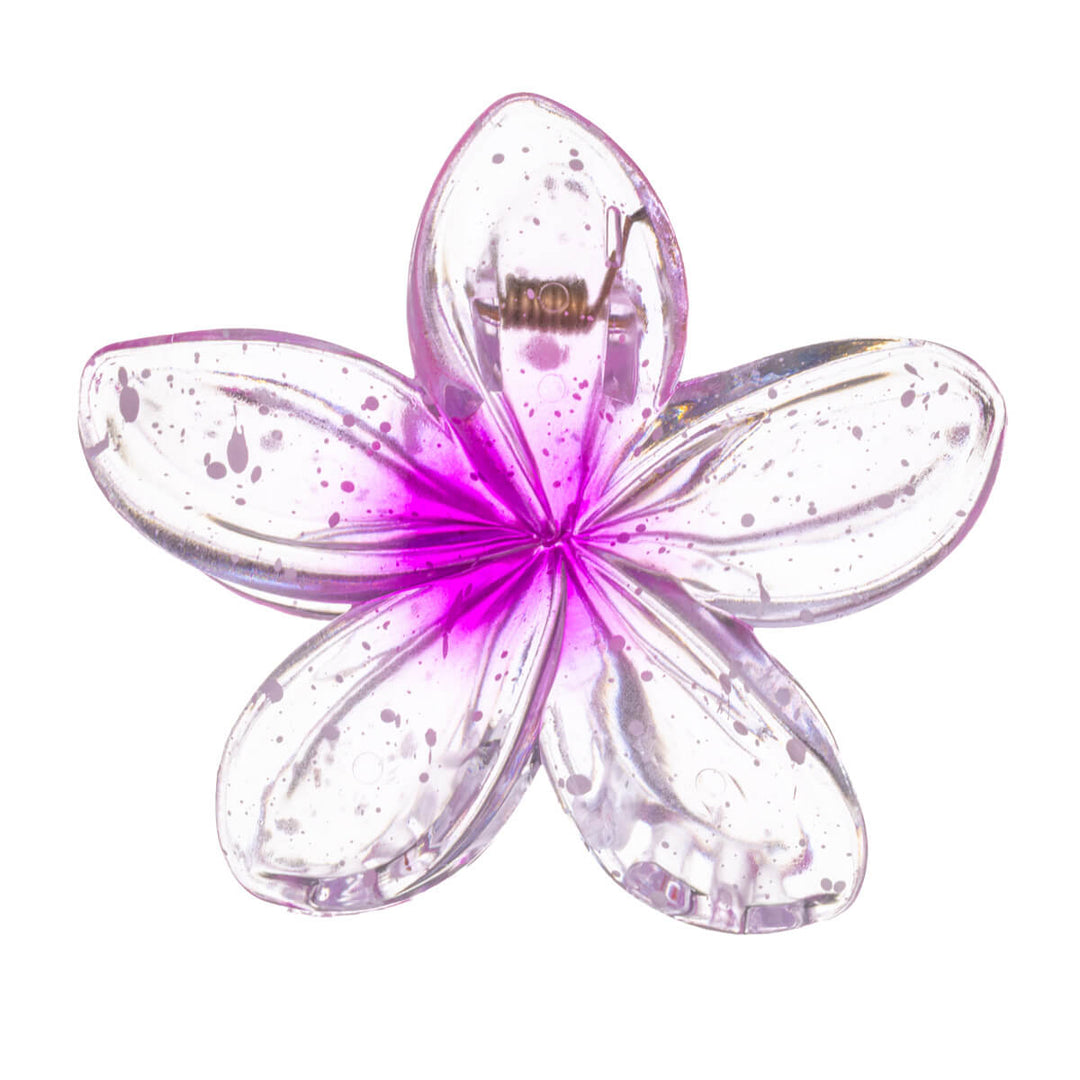 Plumeria shark tooth flower hair clip 8cm