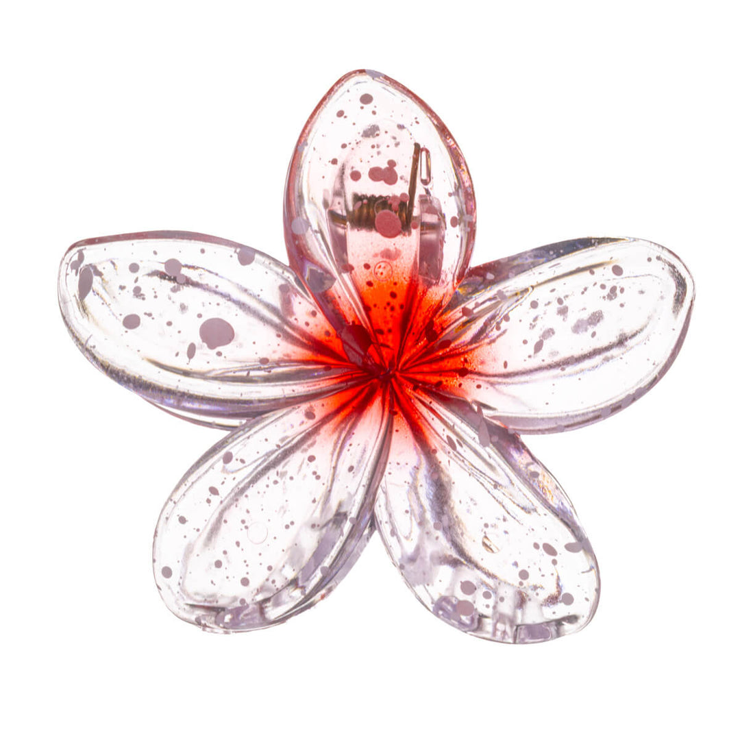 Plumeria shark tooth flower hair clip 8cm