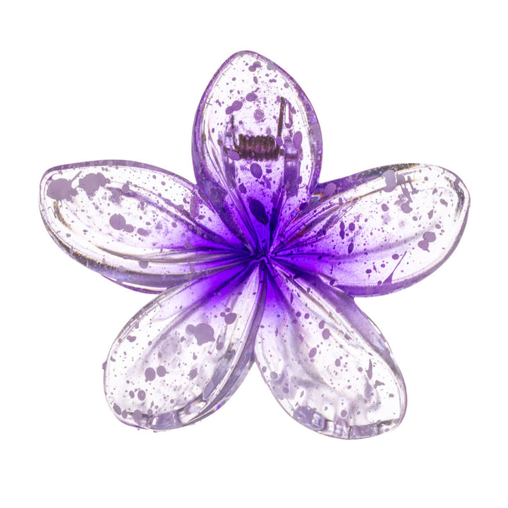 Plumeria shark tooth flower hair clip 8cm