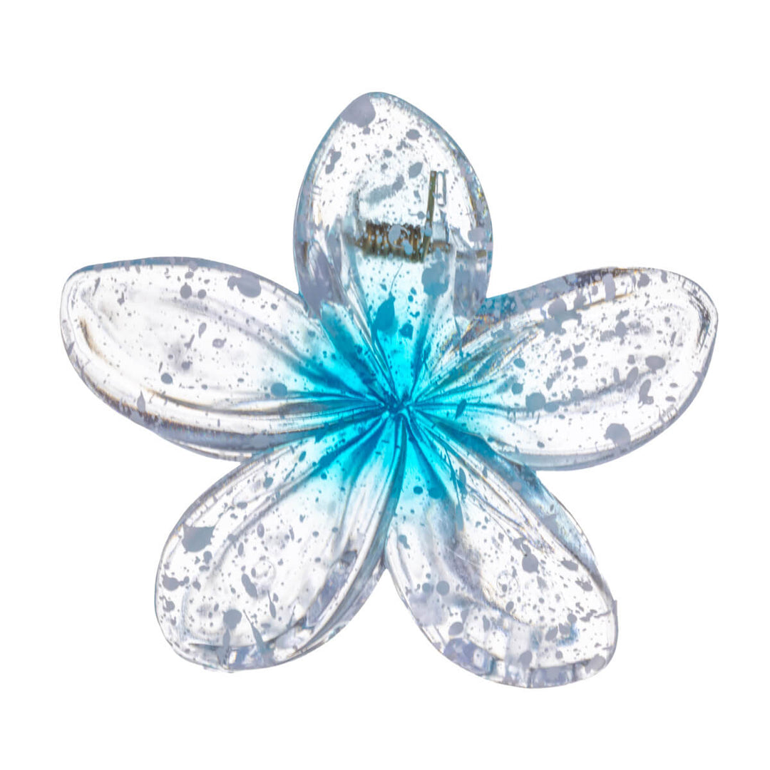 Plumeria shark tooth flower hair clip 8cm
