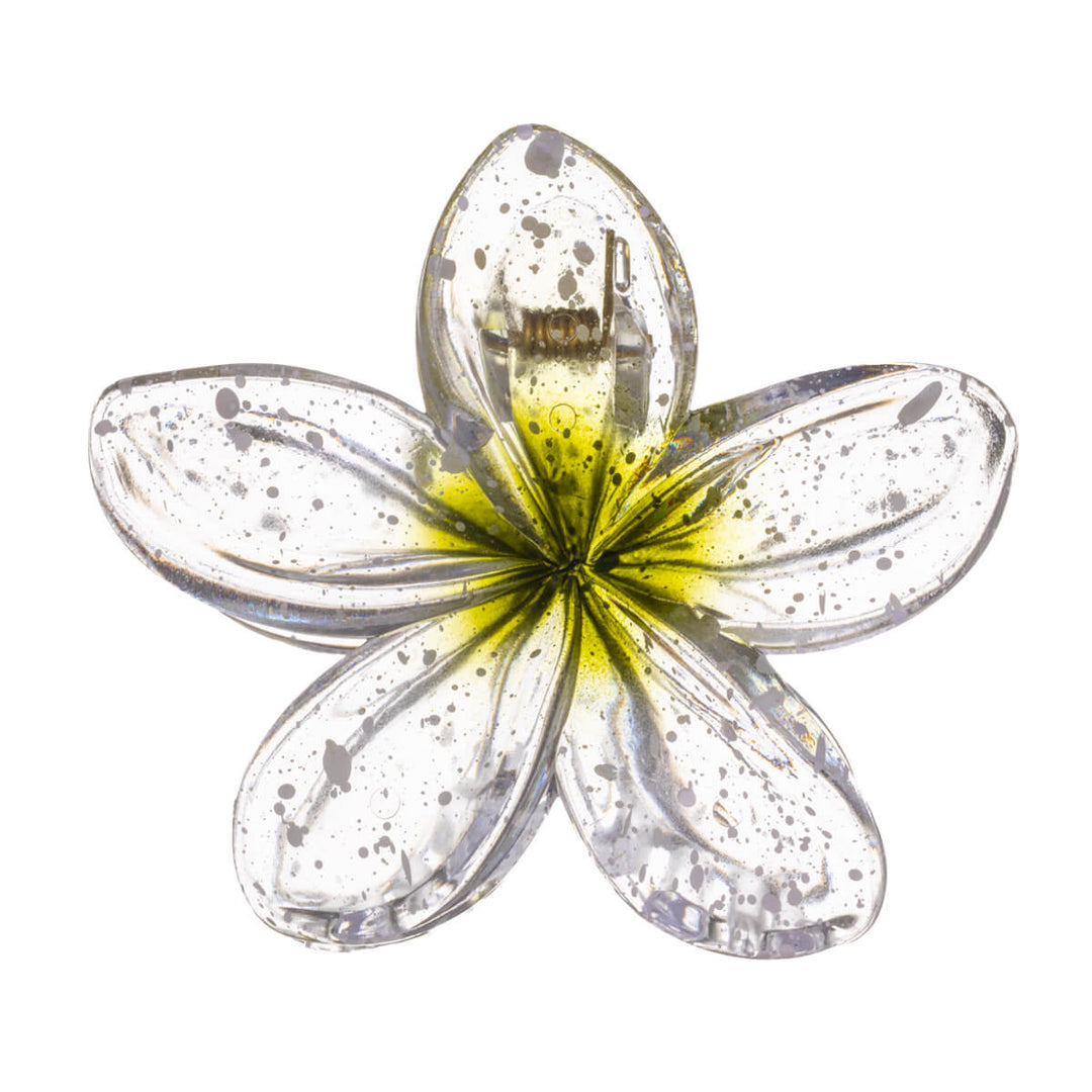 Plumeria shark tooth flower hair clip 8cm