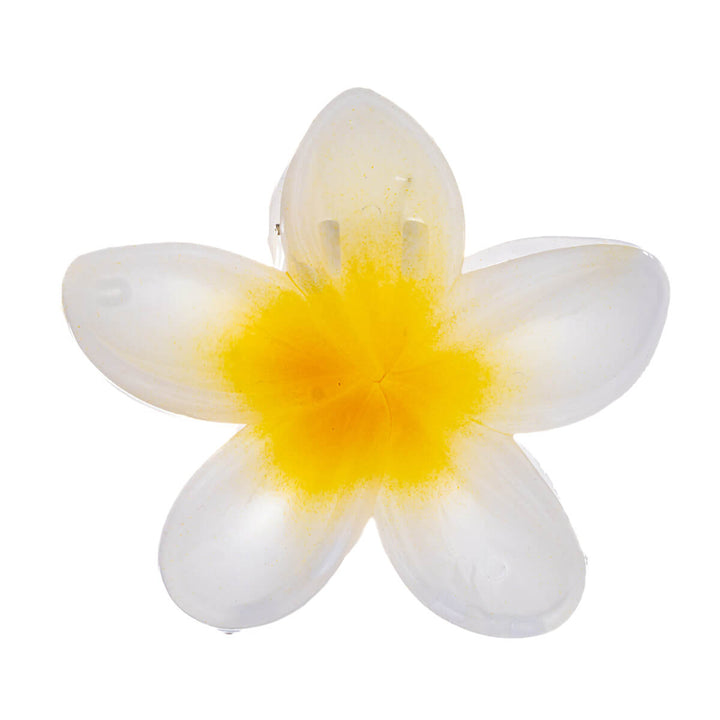 Blomma hårspänne plumeria hajtand 8cm