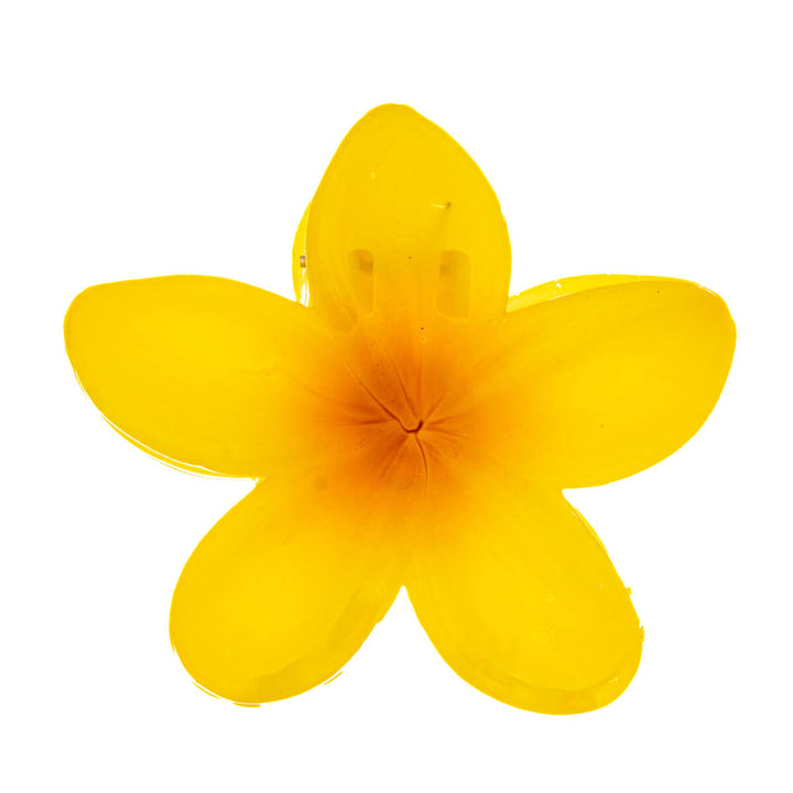 Blomma hårspänne plumeria hajtand 8cm