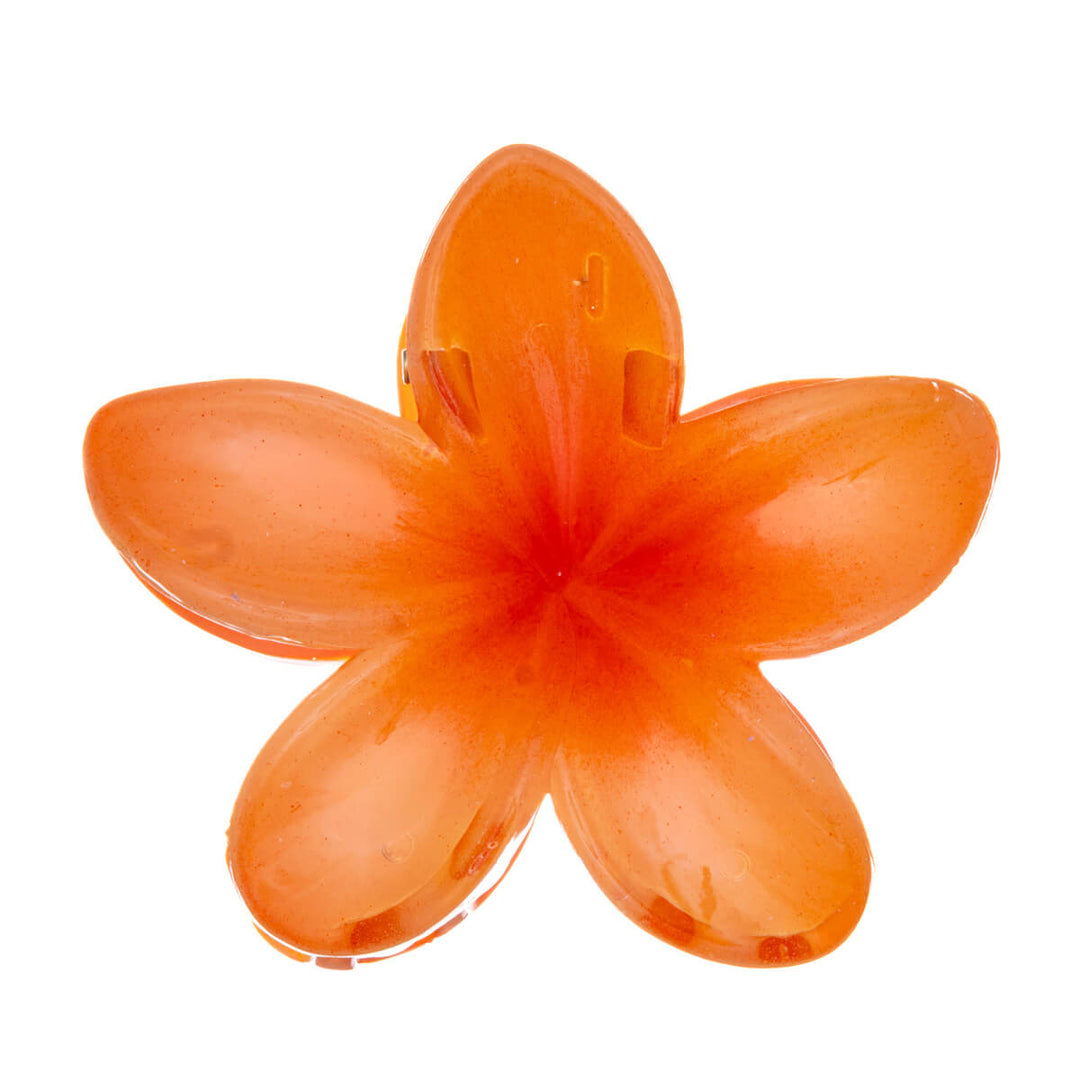 Blomma hårspänne plumeria hajtand 8cm