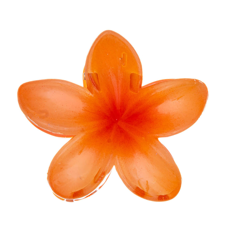 Blomma hårspänne plumeria hajtand 8cm