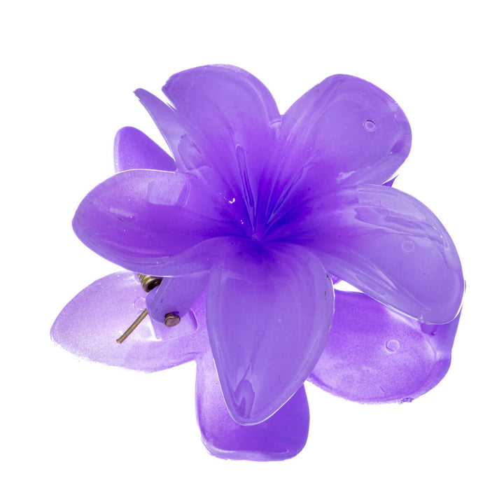 Blomma hårspänne plumeria hajtand 8cm