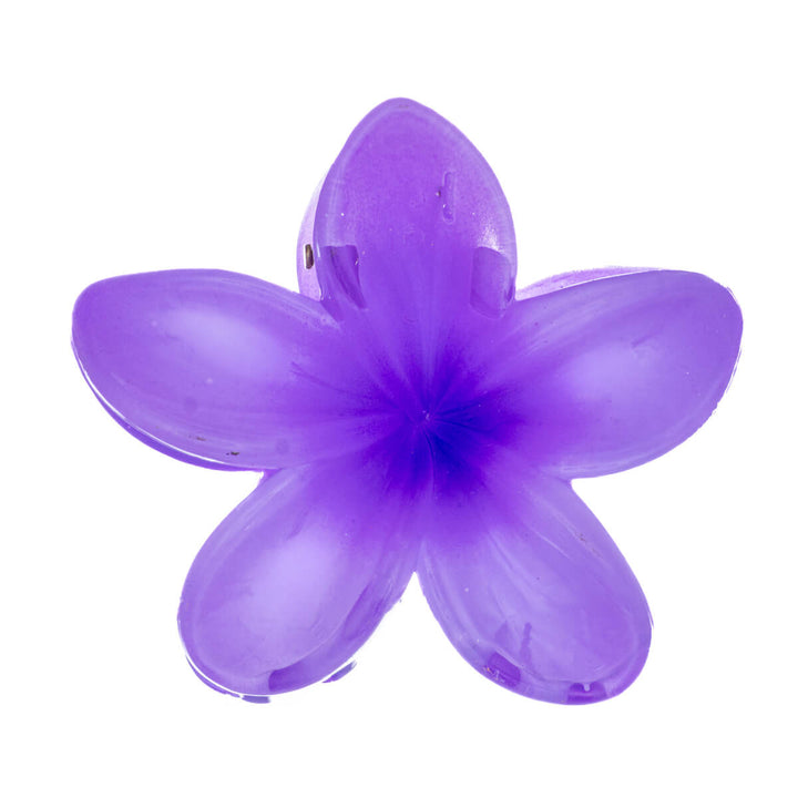 Blomma hårspänne plumeria hajtand 8cm