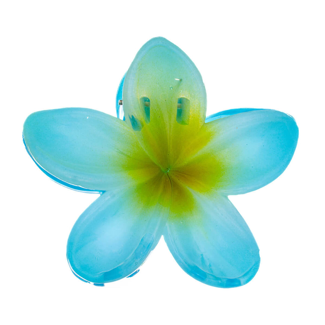Blomma hårspänne plumeria hajtand 8cm