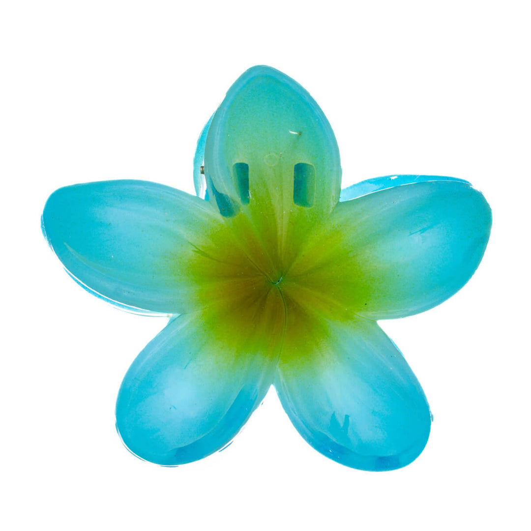 Blomma hårspänne plumeria hajtand 8cm