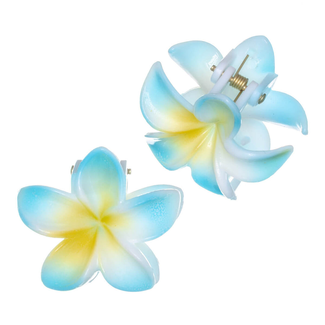 Tropical flower hair clip plumeria shark tooth 4cm 2pcs