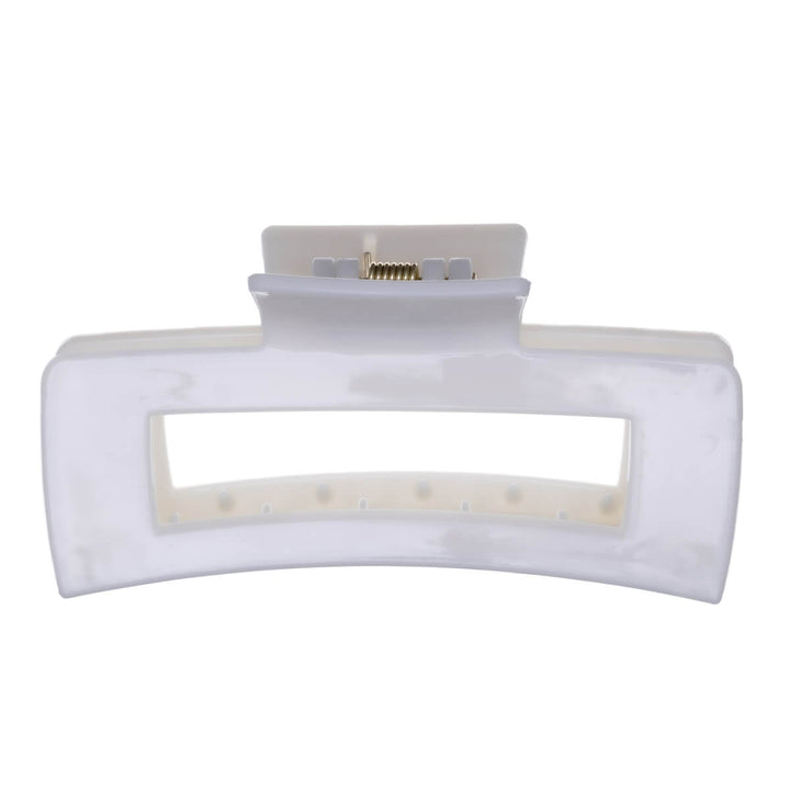 Rektangulär hårklämma, flexibel plast hajtand, 10 cm