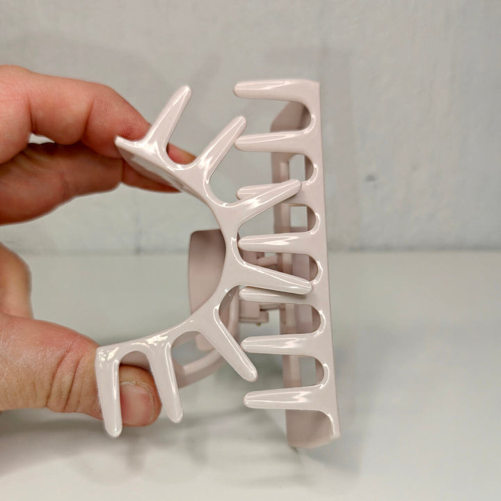 Rektangulär hårklämma, flexibel plast hajtand, 10 cm