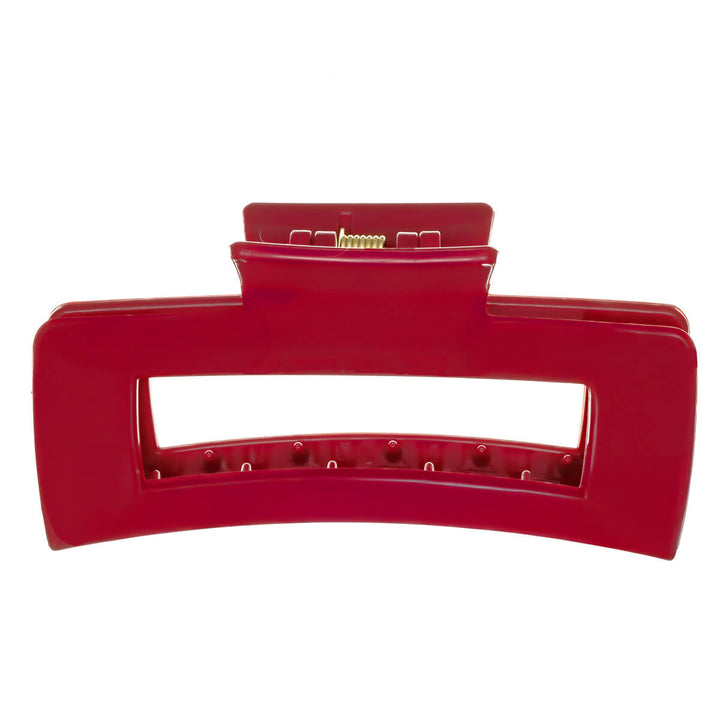 Rektangulär hårklämma, flexibel plast hajtand, 10 cm