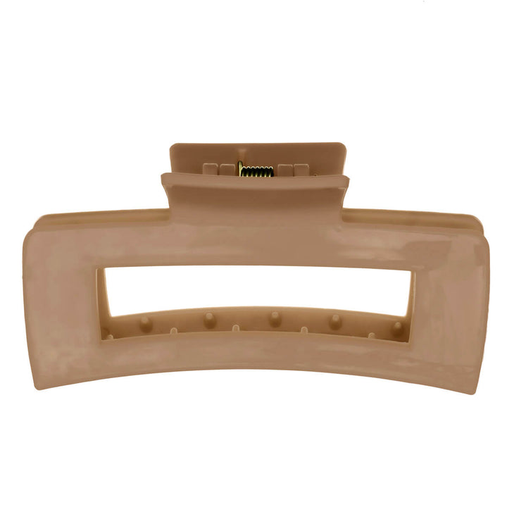 Rektangulär hårklämma, flexibel plast hajtand, 10 cm