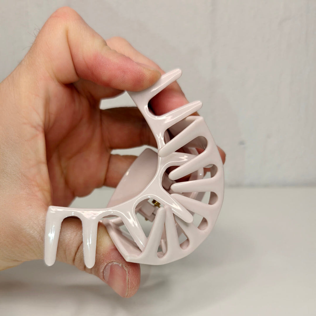 Rektangulär hårklämma, flexibel plast hajtand, 10 cm