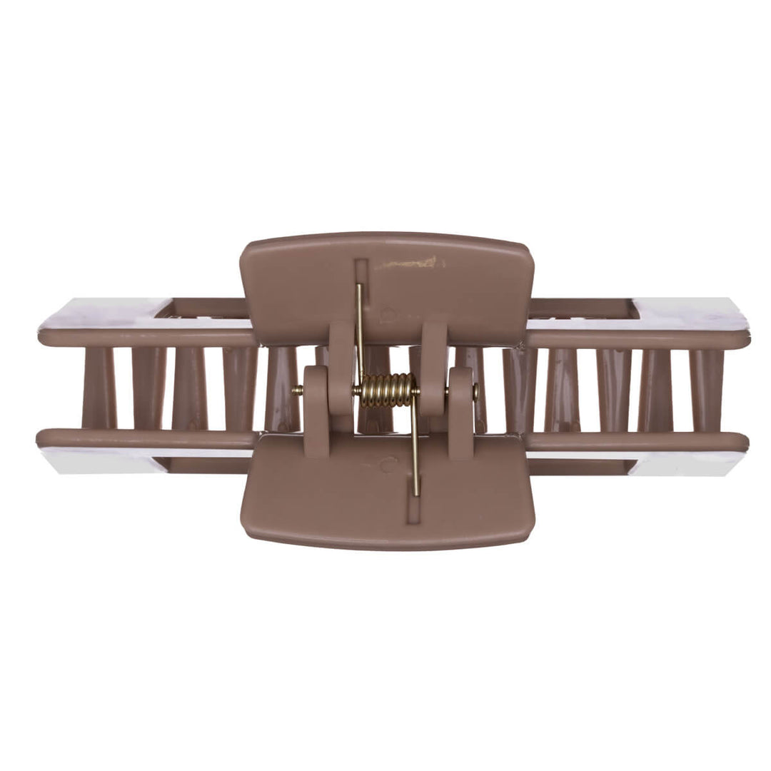 Rektangulär hårklämma, flexibel plast hajtand, 10 cm