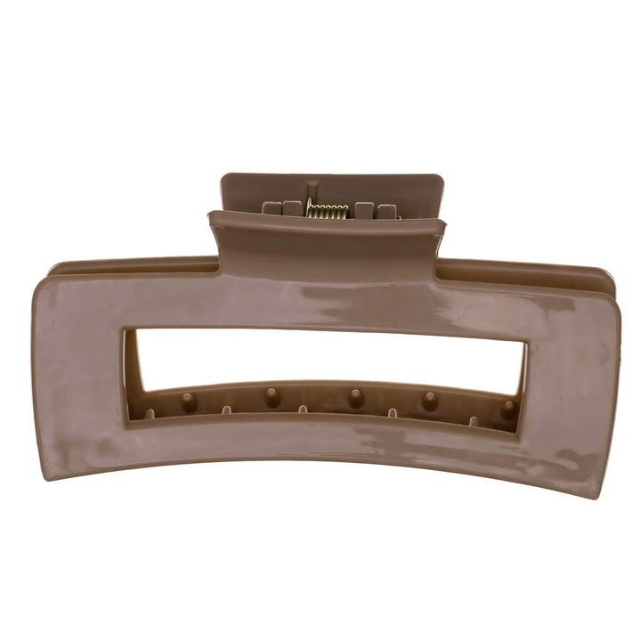 Rektangulär hårklämma, flexibel plast hajtand, 10 cm