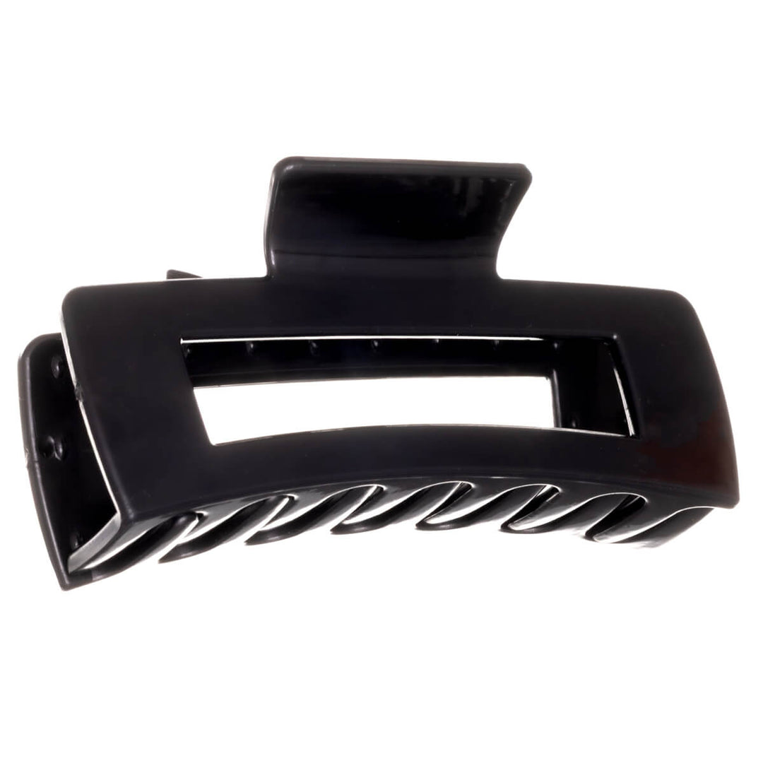 Rektangulär hårklämma, flexibel plast hajtand, 10 cm