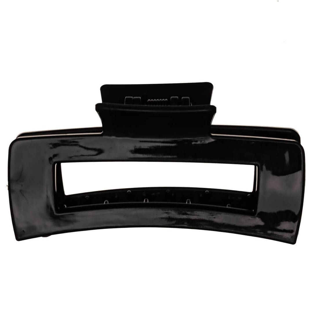 Rektangulär hårklämma, flexibel plast hajtand, 10 cm