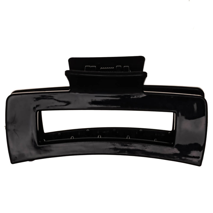 Rektangulär hårklämma, flexibel plast hajtand, 10 cm