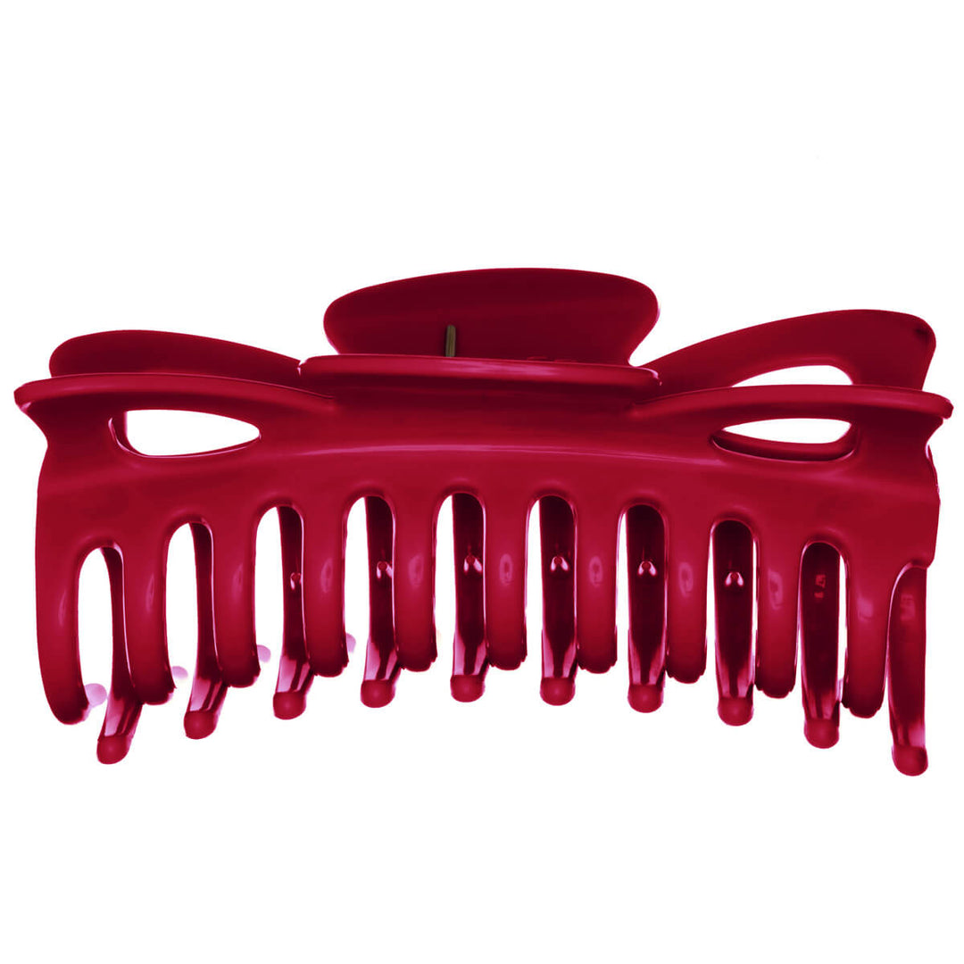 Large hair clip, flexible plastic shark tooth, 12 cm