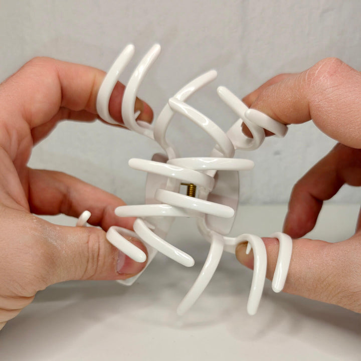 Flexibel hårklämma, plastisk hajtand, 10 cm