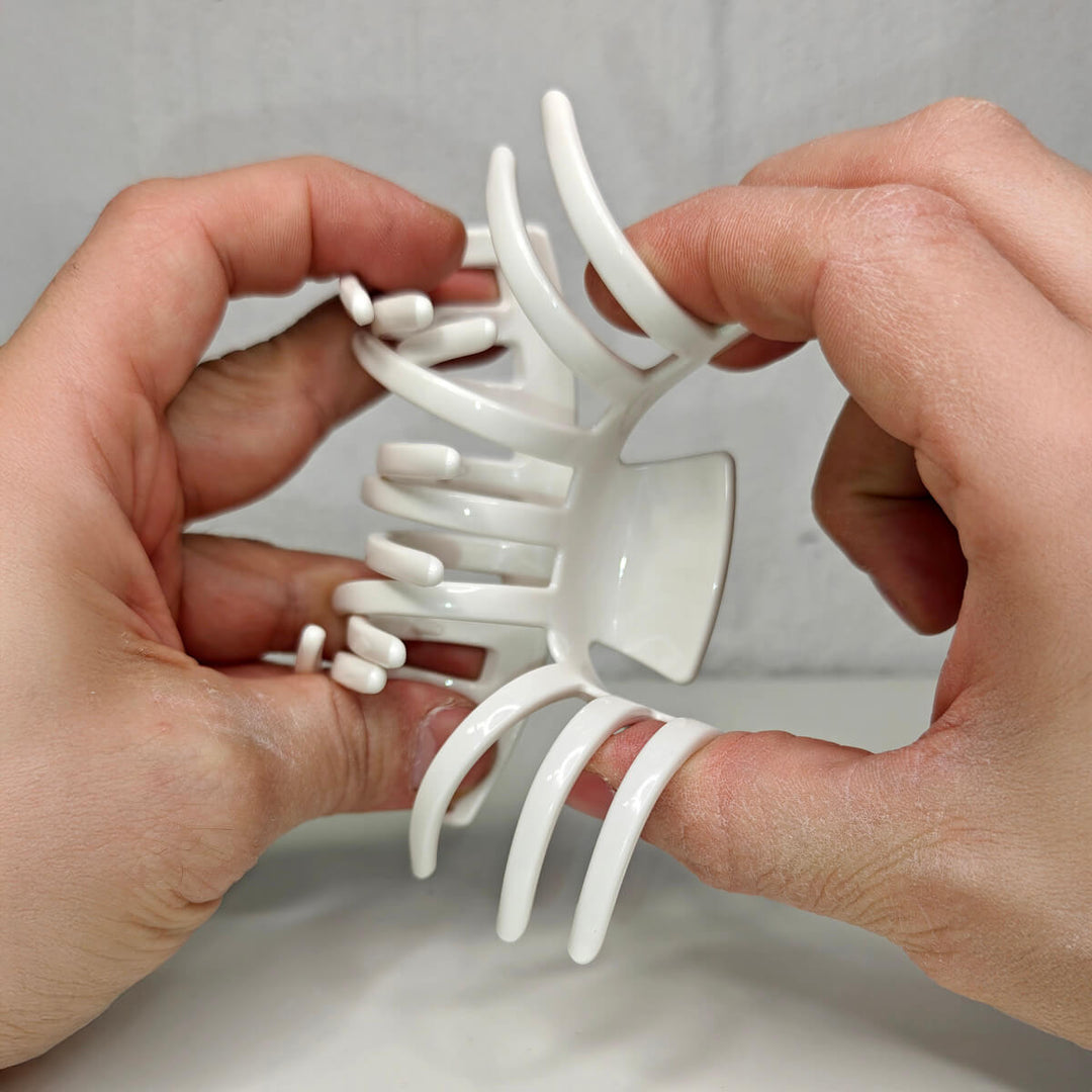 Flexibel hårklämma, plastisk hajtand, 10 cm