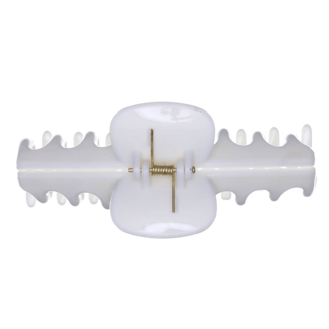 Rund hårklämma, flexibel plast hajtand, 10,5 cm