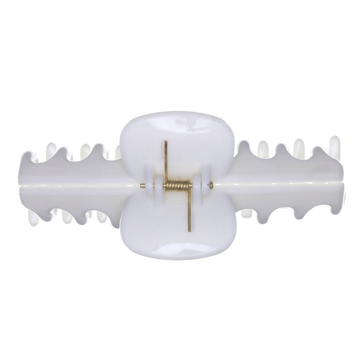 Rund hårklämma, flexibel plast hajtand, 10,5 cm