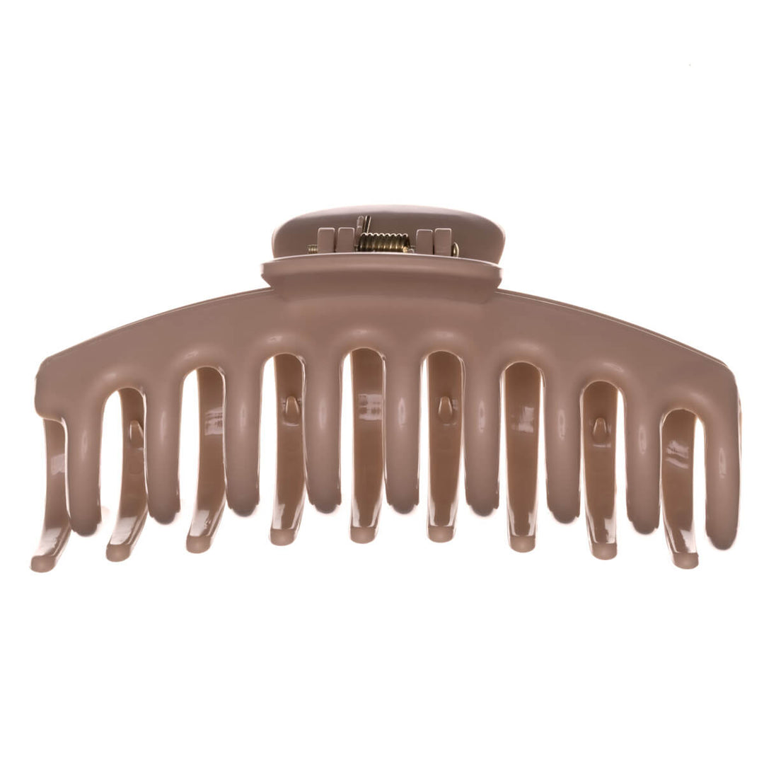 Rund hårklämma, flexibel plast hajtand, 10,5 cm